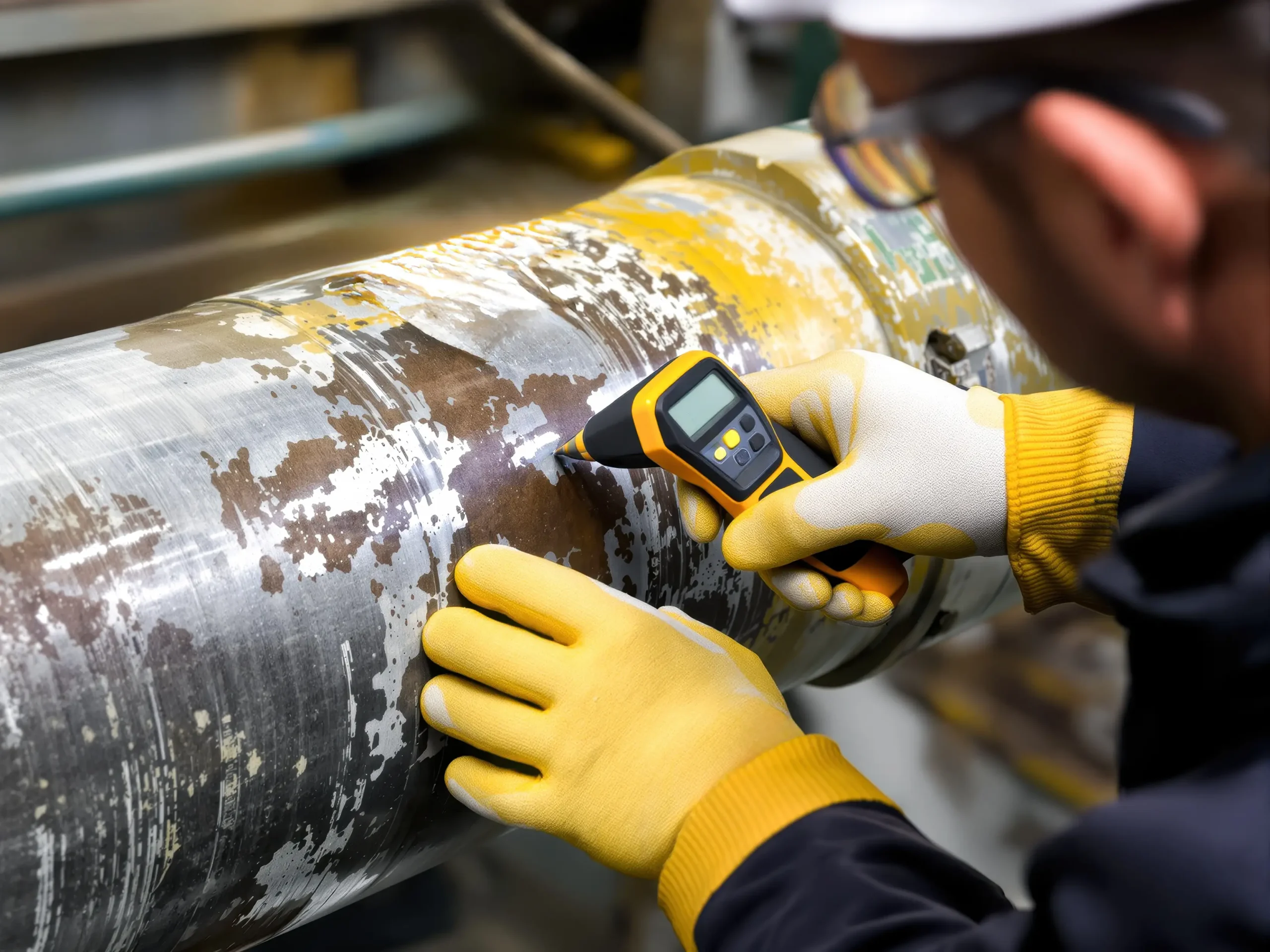 Controllo di tubazioni e lamiere industriali